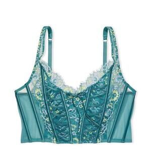 Victoria Secret Blue Lace Corset Size XS